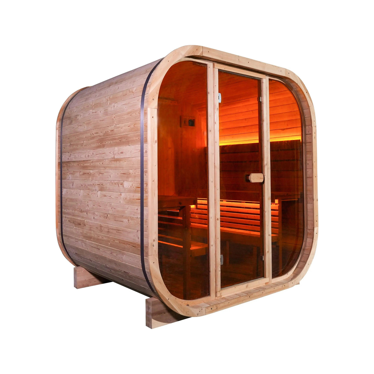 Anyi 3-4 Person Square Outdoor Traditional  Cube Sauna