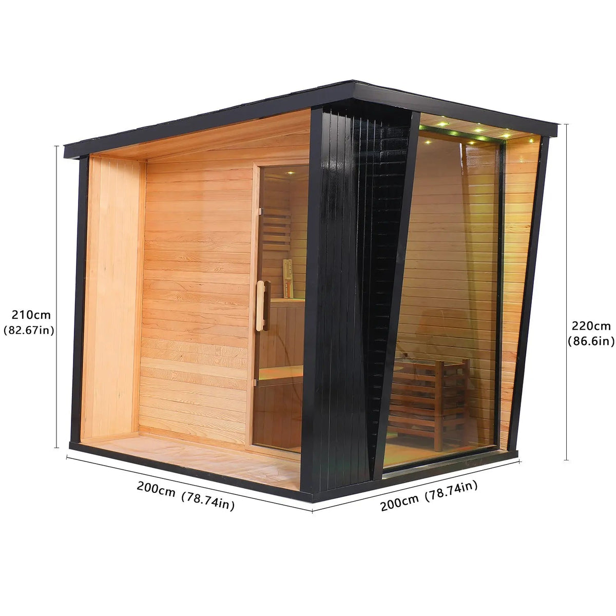 Anyi 2-8 Person Modern Outdoor Traditional Sauna