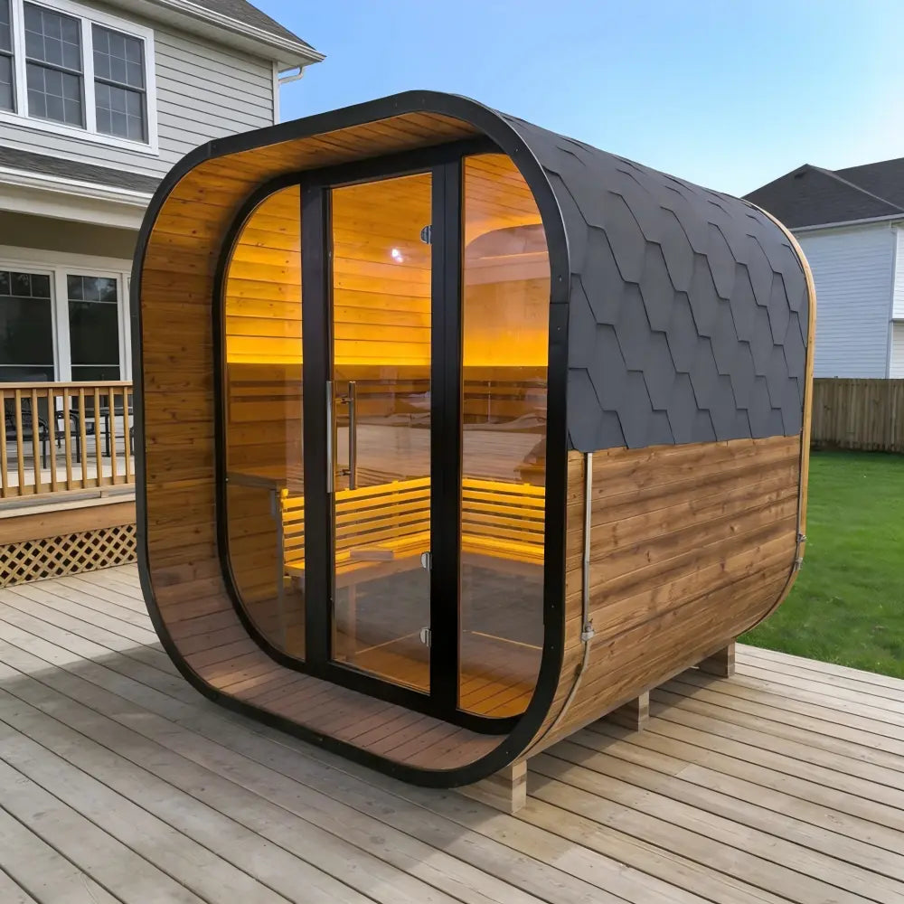 Anyi 4-6 Person Outdoor Traditional Cube Sauna