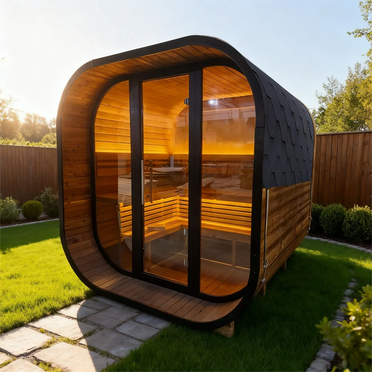 Anyi 4-6 Person Outdoor Traditional Cube Sauna