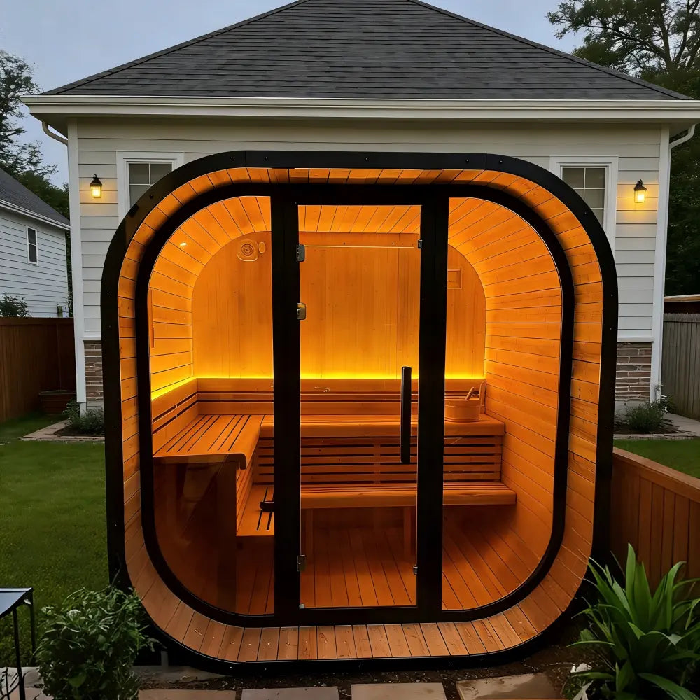 Anyi 4-6 Person Outdoor Traditional Cube Sauna