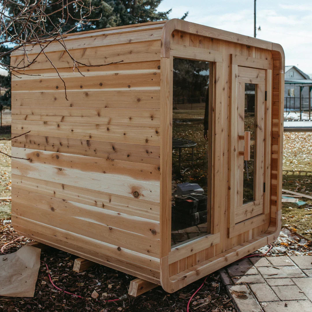 Sweat Kingdom USA Made 4 Person Sweat Cabin Indoor/Outdoor Traditional Sauna | SK-CABIN-4P