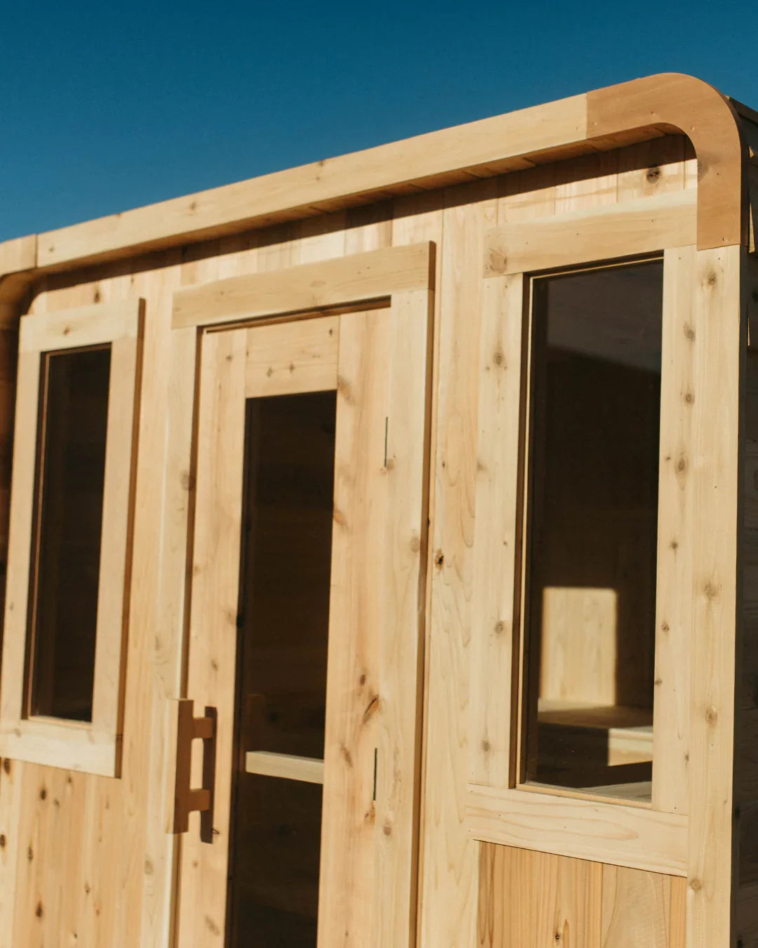 Sweat Kingdom USA Made 6 Person Sweat Cabin Deluxe Indoor/Outdoor Traditional Sauna | SK-CABIN-DELUXE-6P