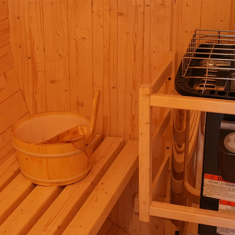 Anyi 2-4 Person Outdoor Traditional Barrel Sauna