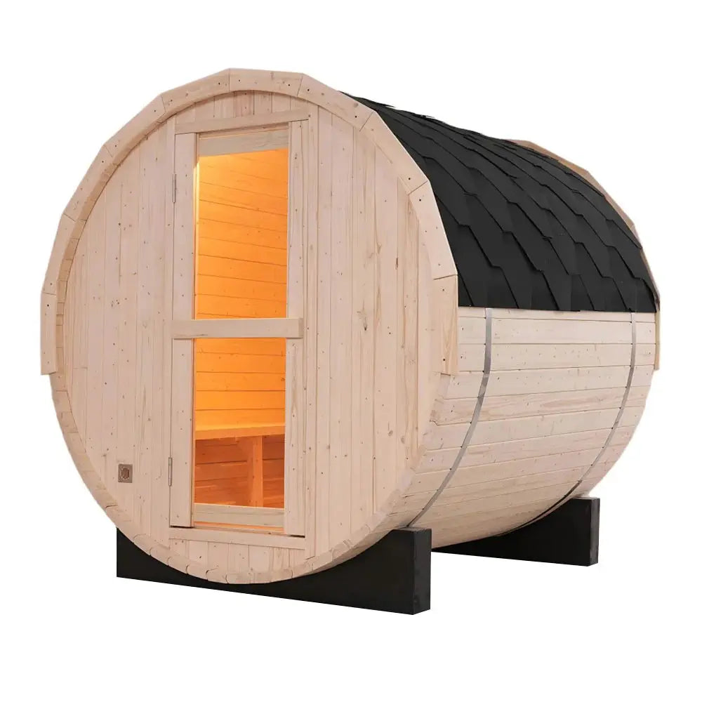 Anyi 2-4 Person Outdoor Traditional Barrel Sauna