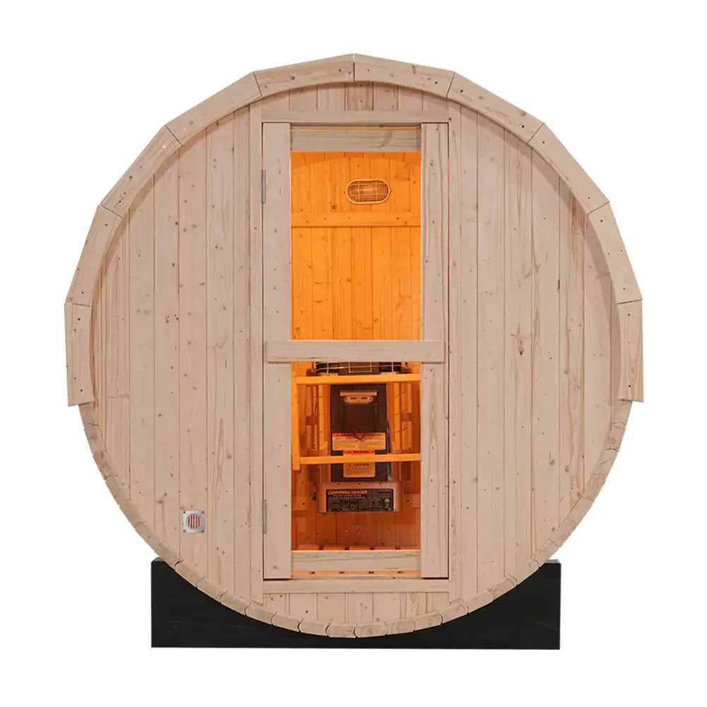 Anyi 2-4 Person Outdoor Traditional Barrel Sauna