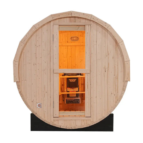 Anyi 2-4 Person Outdoor Traditional Barrel Sauna