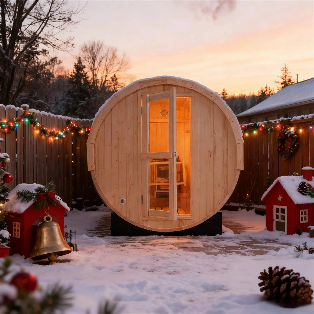 Anyi 2-4 Person Outdoor Traditional Barrel Sauna
