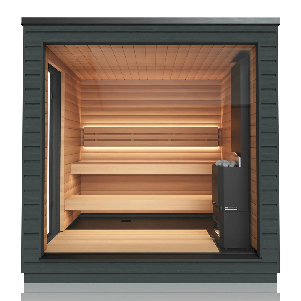SaunaLife 5-Person Pre-Assembled Outdoor Sauna | Model G6