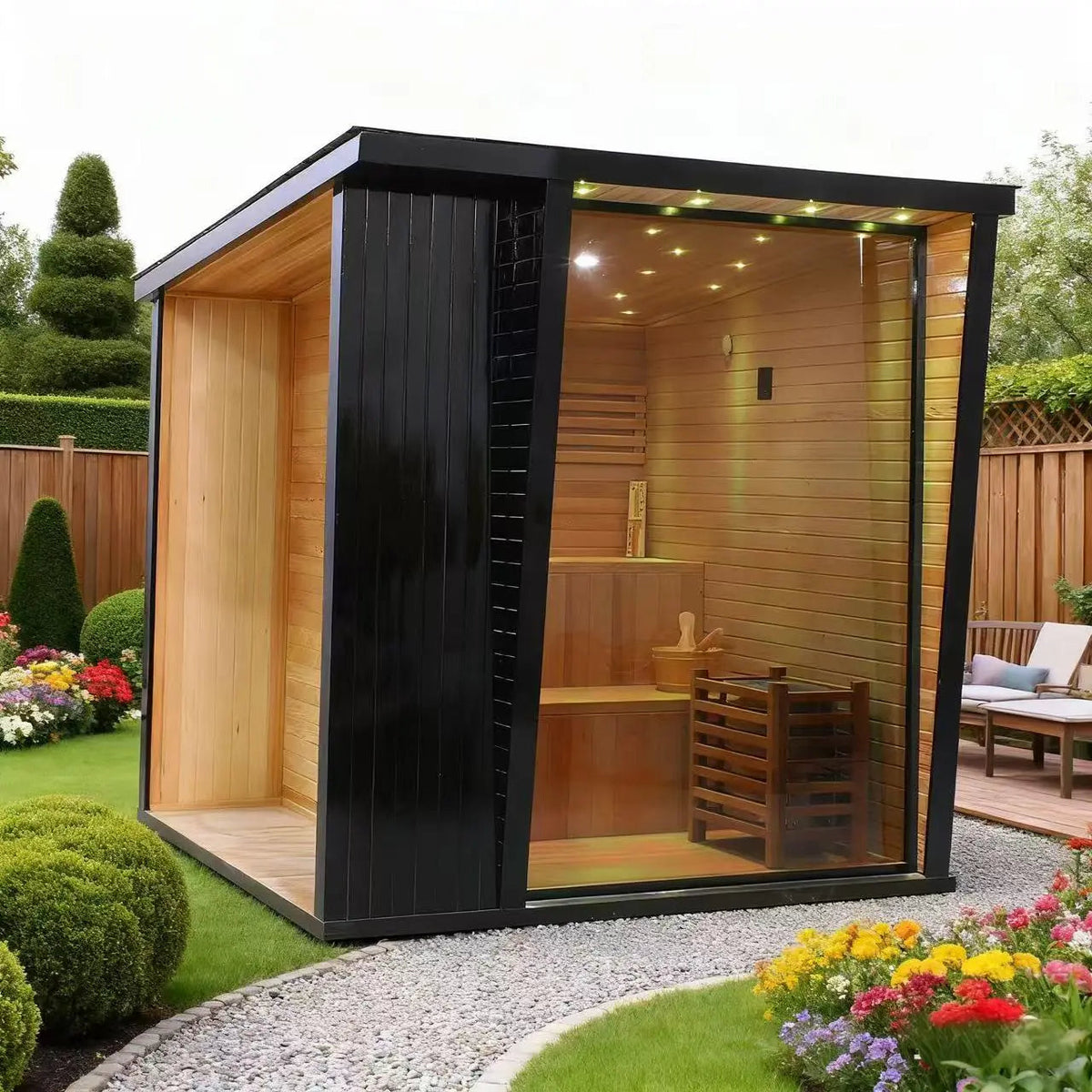Anyi 2-8 Person Modern Outdoor Traditional Sauna