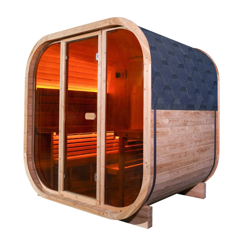 Anyi 3-4 Person Square Outdoor Traditional  Cube Sauna