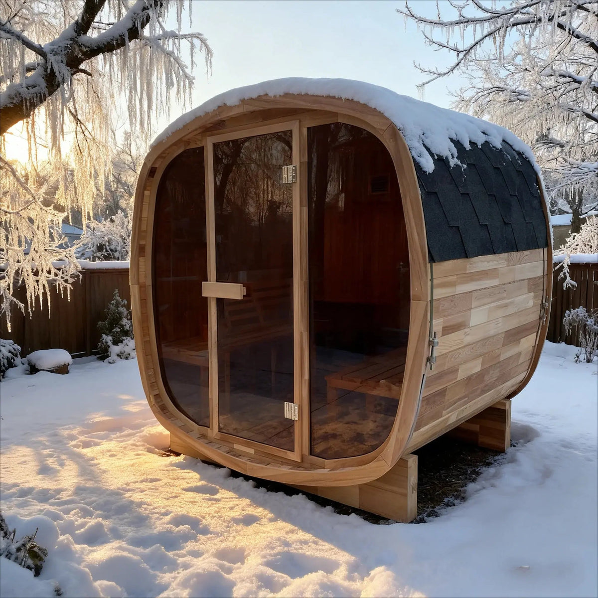 Anyi 4 Person Outdoor Traditional Cube Sauna