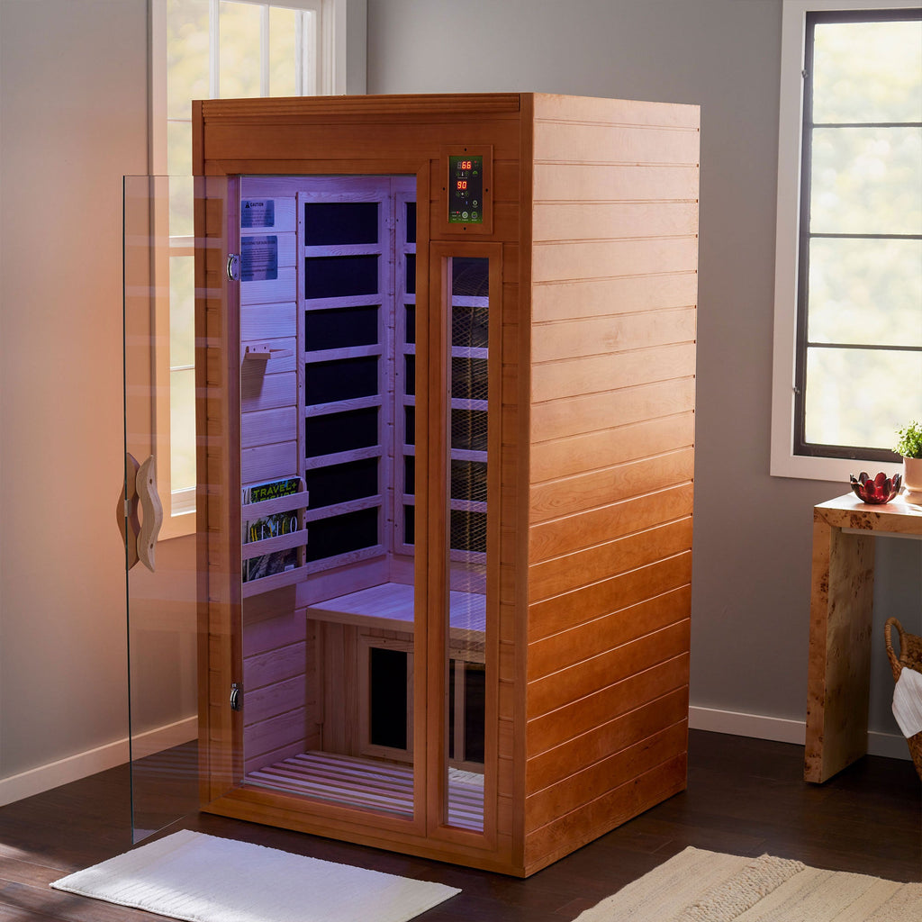 Dynamic Barcelona 1-2-person Low EMF FAR Indoor Infrared Sauna + Red Light Therapy | DYN-6106-01