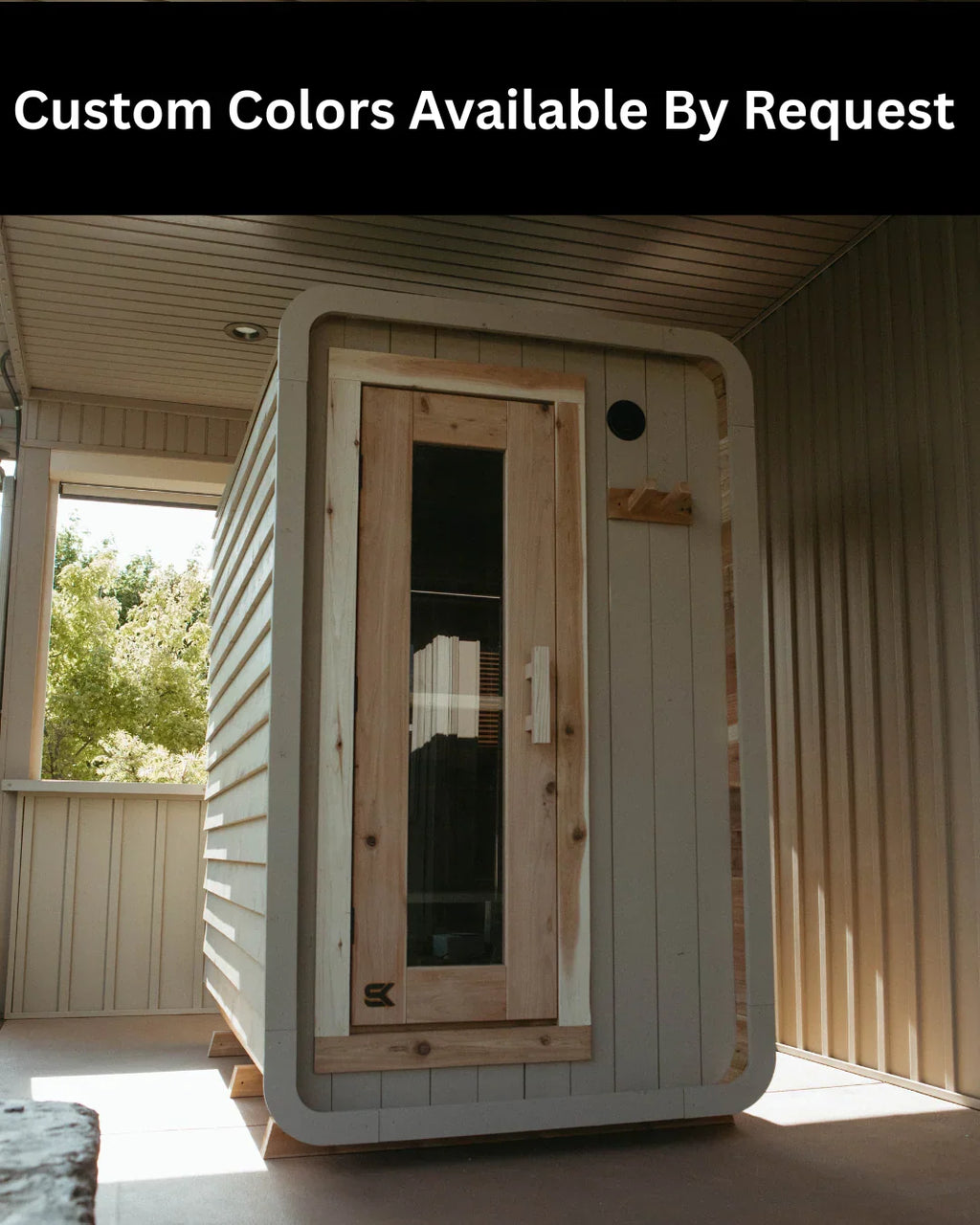 Sweat Kingdom USA Made 4 Person Blackout Sweat Cabin Indoor/Outdoor Traditional Sauna | SK-CABIN-4P-BO