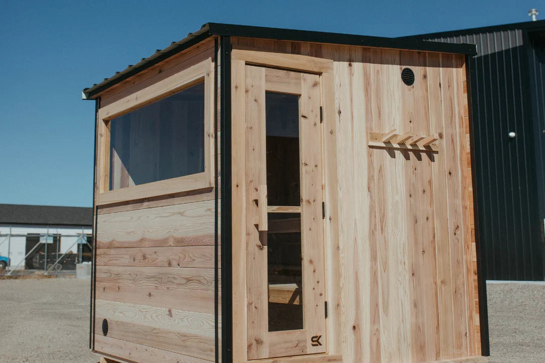 Sweat Kingdom USA Made 6 Person Summit Outdoor Traditional Sauna | SK-SUMMIT-6P