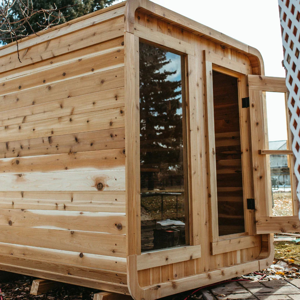 Sweat Kingdom USA Made 4 Person Sweat Cabin Indoor/Outdoor Traditional Sauna | SK-CABIN-4P