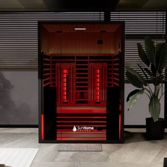 Sun Home Eclipse™ 2-Person Full Spectrum Indoor Infrared Sauna + Red Light Therapy