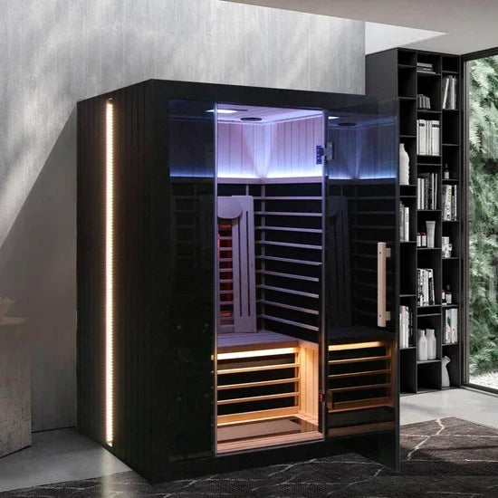 Sun Home Eclipse™ 2-Person Full Spectrum Indoor Infrared Sauna + Red Light Therapy