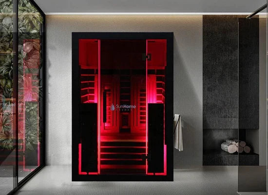 Sun Home Eclipse™ 2-Person Full Spectrum Indoor Infrared Sauna + Red Light Therapy