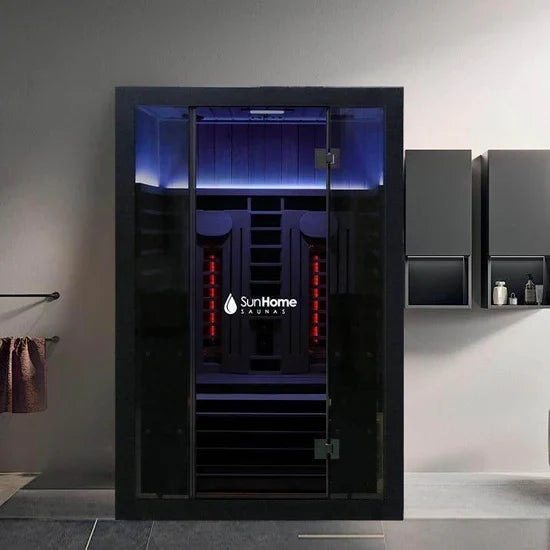 Sun Home Eclipse™ 2-Person Full Spectrum Indoor Infrared Sauna + Red Light Therapy