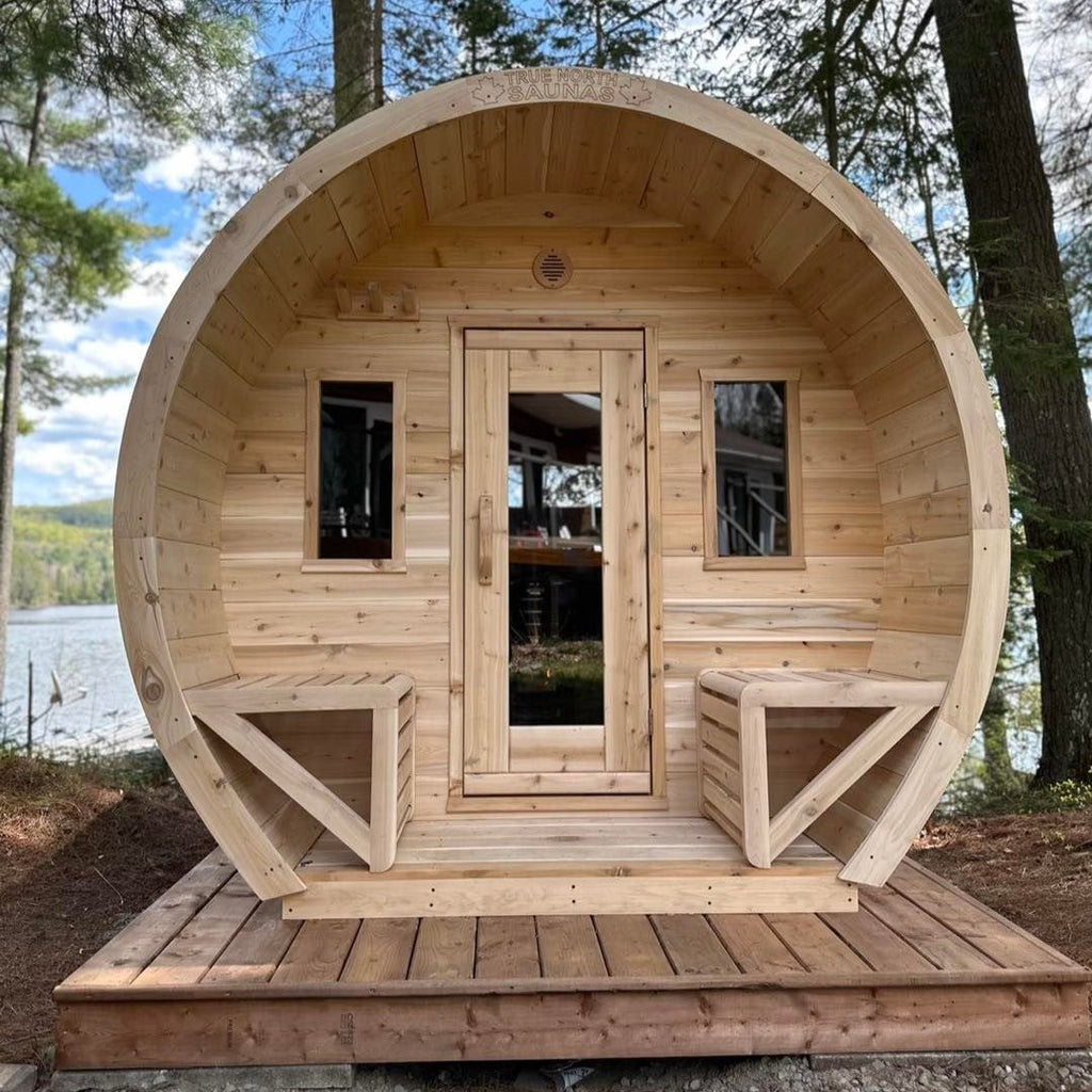 True North Schooner Canadian Made 2-8 Person Outdoor Traditional Barrel Sauna