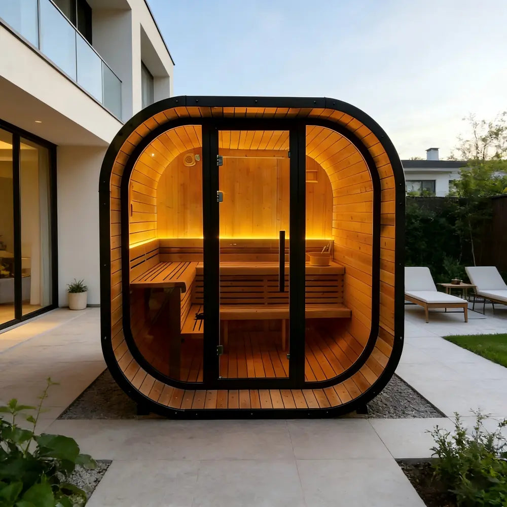 Anyi 4-6 Person Outdoor Traditional Cube Sauna