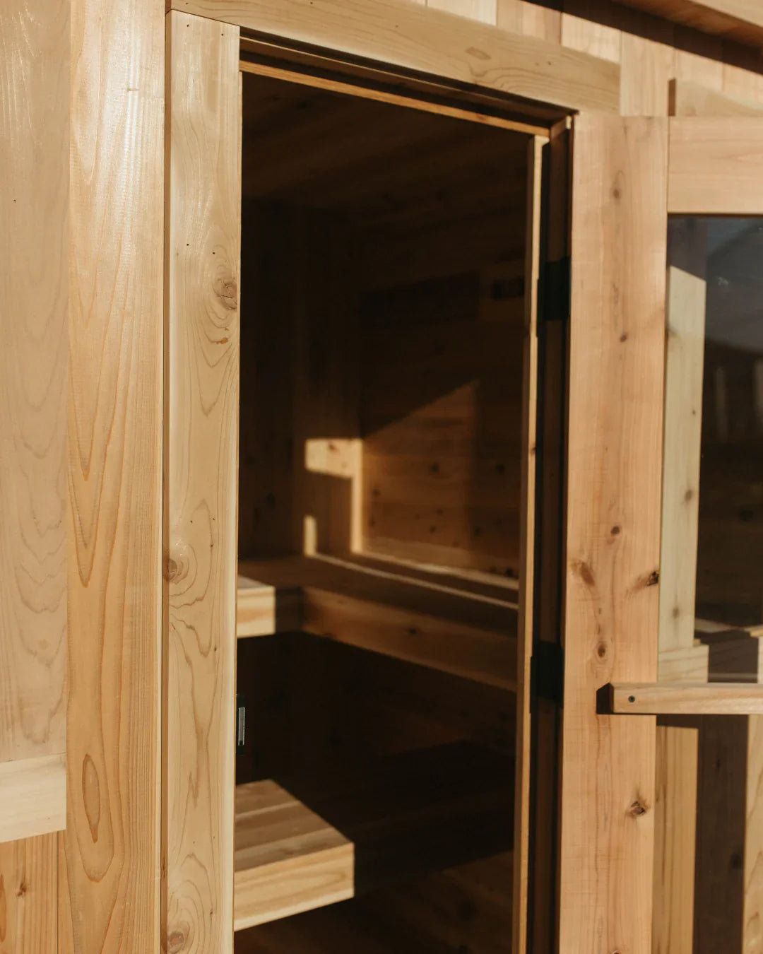 Sweat Kingdom USA Made 6 Person Sweat Cabin Deluxe Indoor/Outdoor Traditional Sauna | SK-CABIN-DELUXE-6P