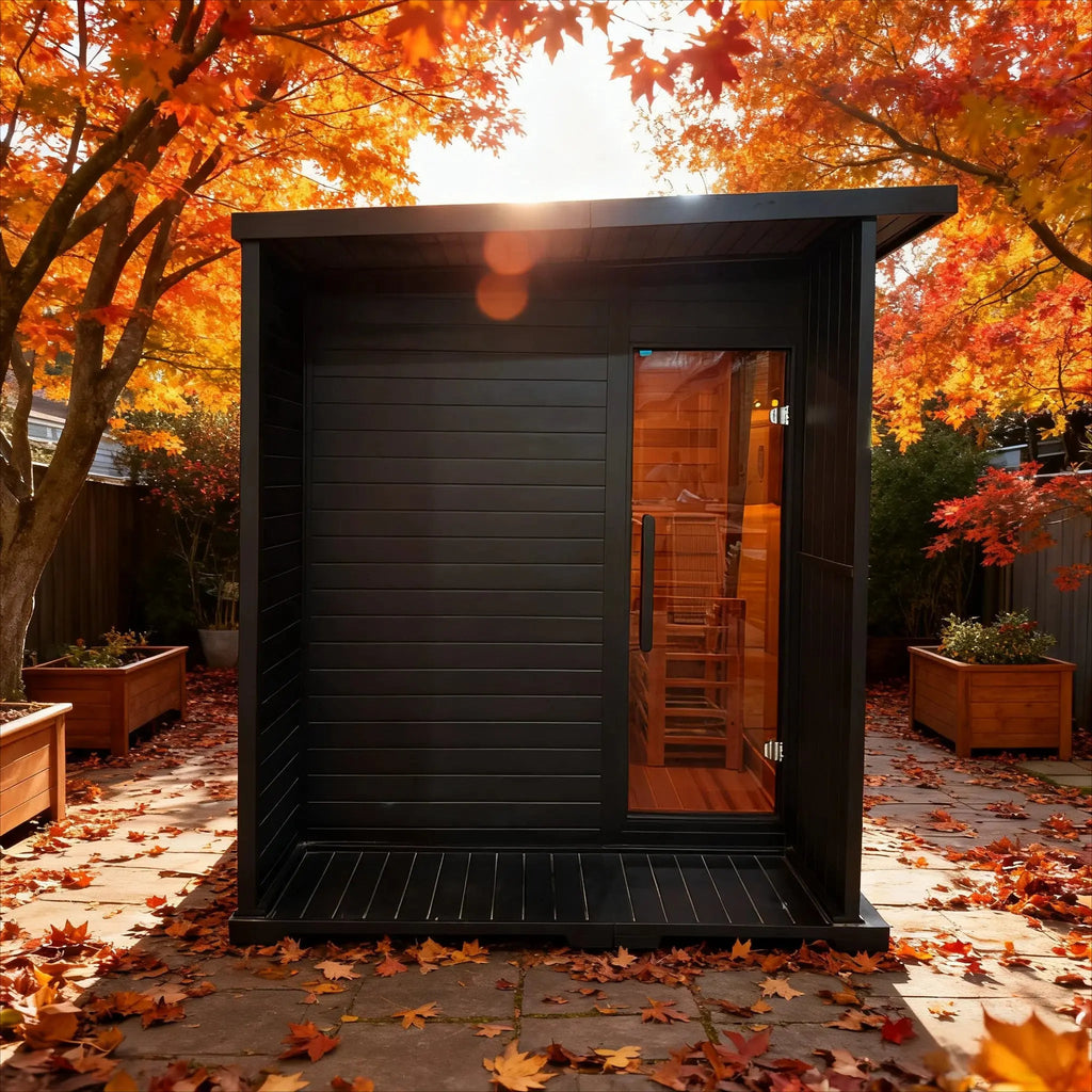 Anyi 4-6 Person Modern Black Outdoor Traditional Sauna
