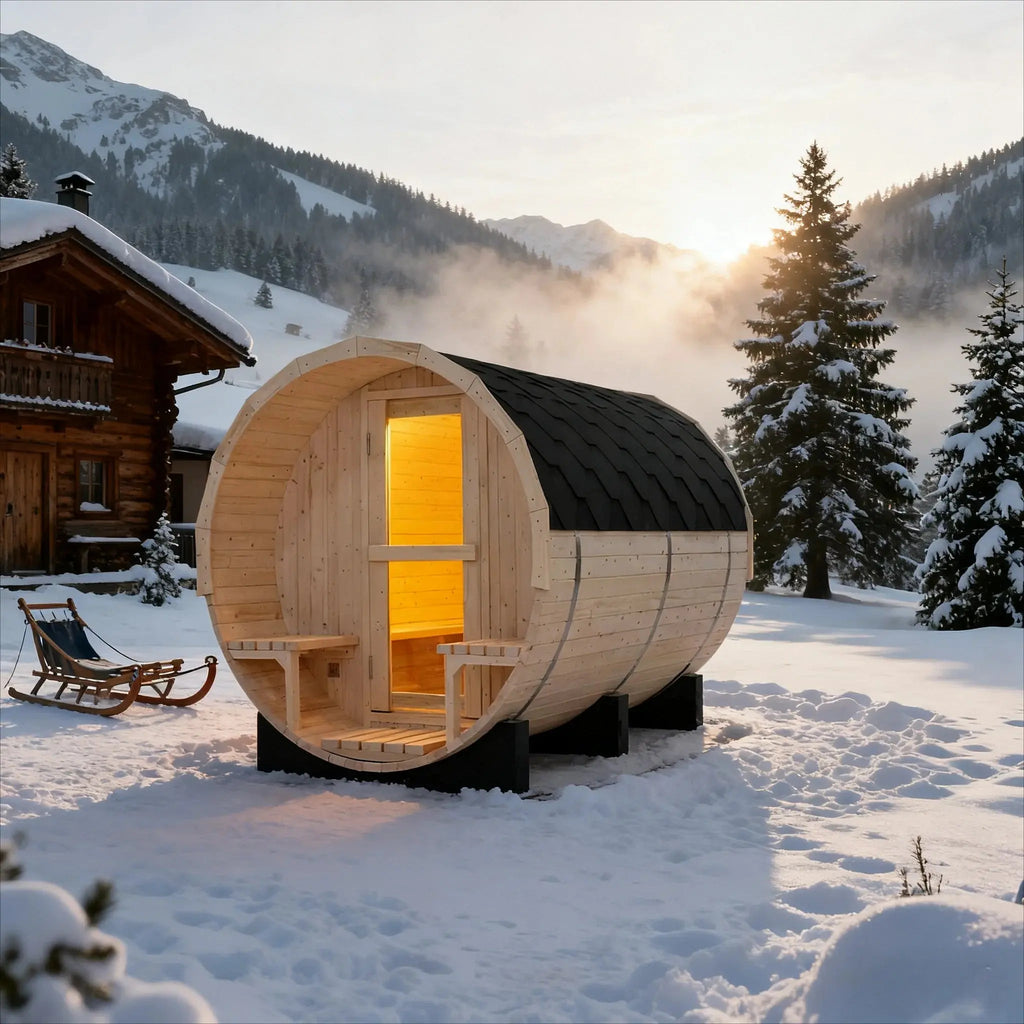 Anyi 4-6 Person Outdoor Traditional Barrel Sauna