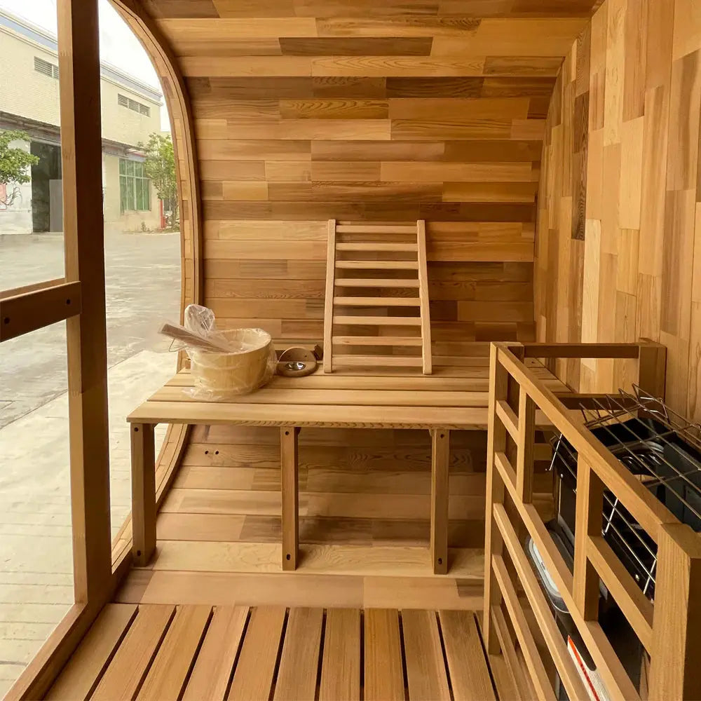 Anyi 4 Person Outdoor Traditional Cube Sauna