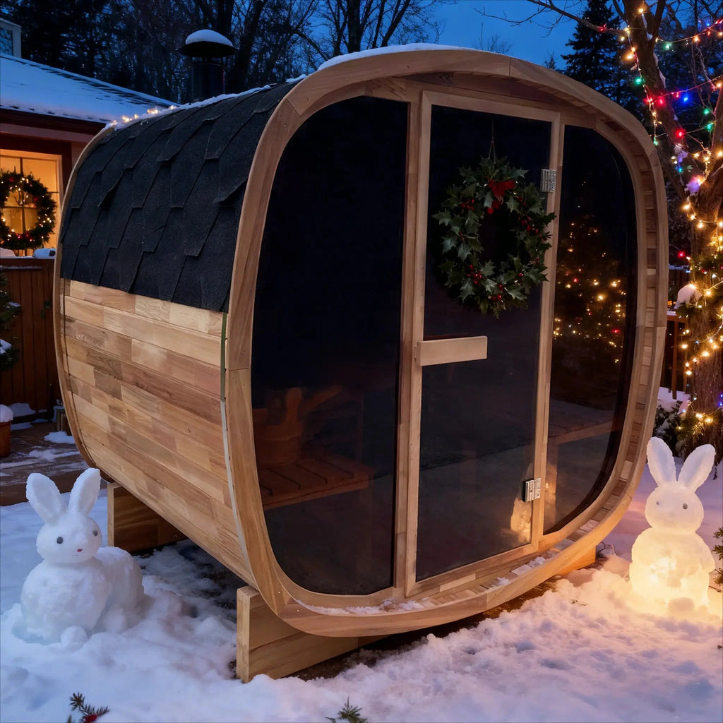Anyi 4 Person Outdoor Traditional Cube Sauna