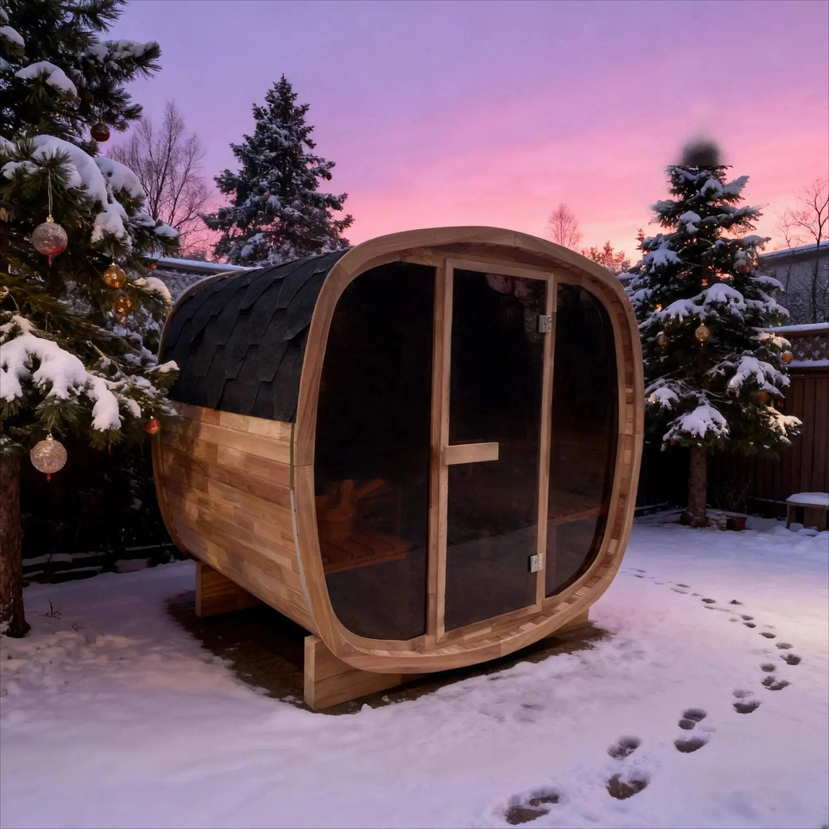 Anyi 4 Person Outdoor Traditional Cube Sauna