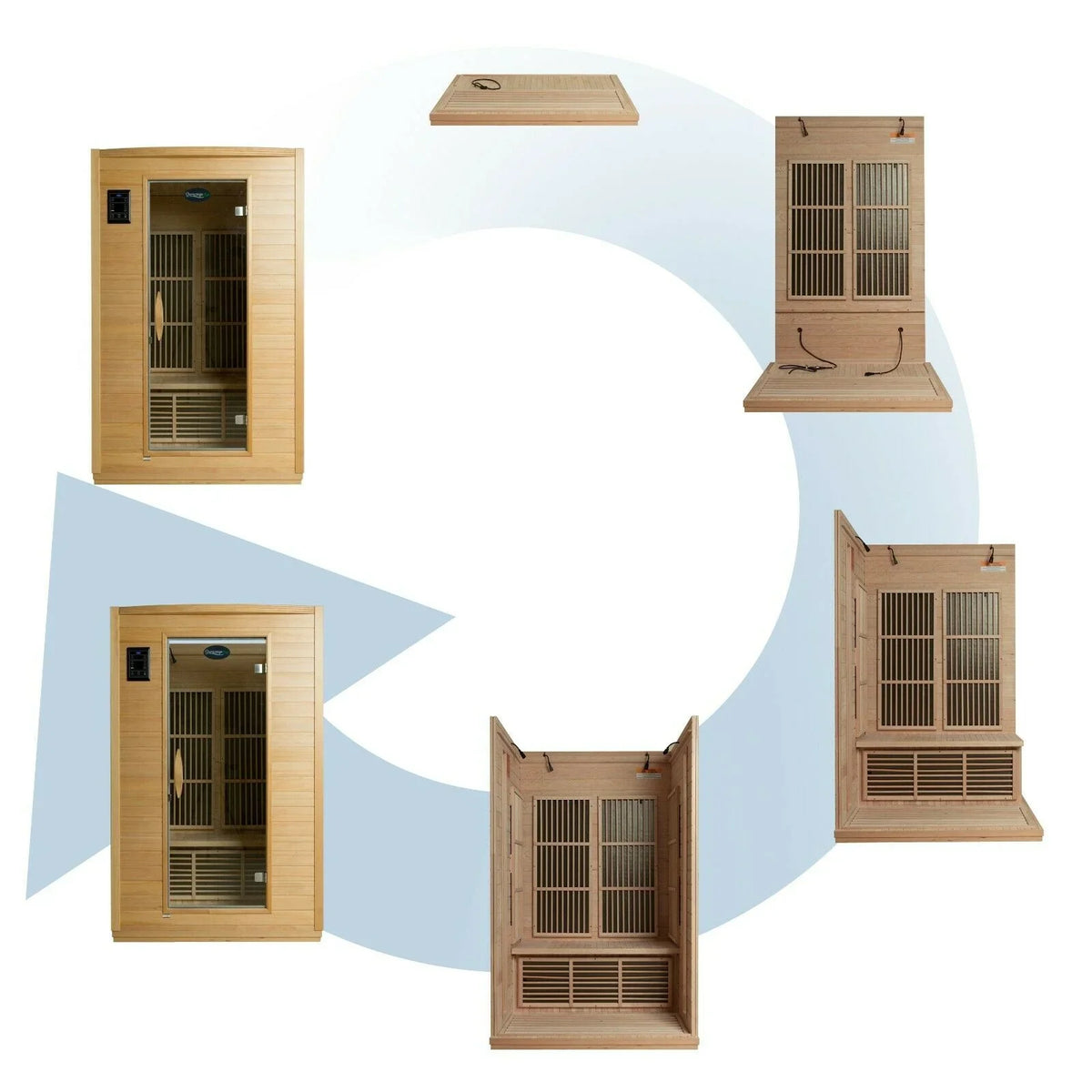 Durasage 2-Person Low EMF FAR Indoor Infrared Sauna | DWS-BS-6202