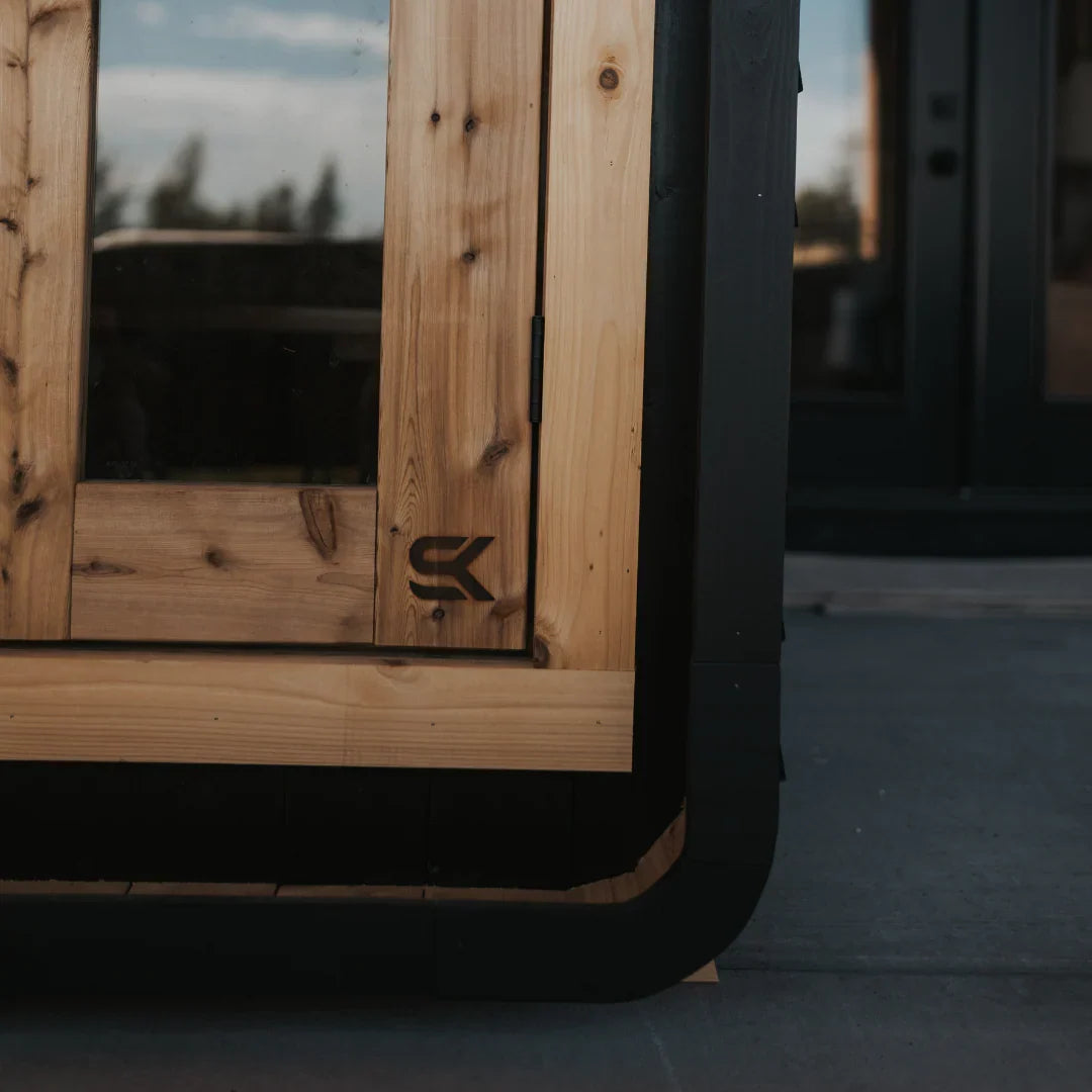 Sweat Kingdom USA Made 1-2 Person Blackout Sweat Pod Indoor/Outdoor Traditional Sauna | SK-POD-2P-BO
