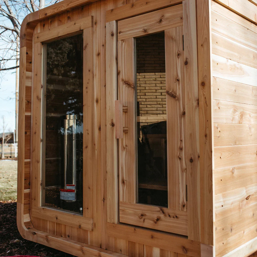 Sweat Kingdom USA Made 4 Person Sweat Cabin Indoor/Outdoor Traditional Sauna | SK-CABIN-4P