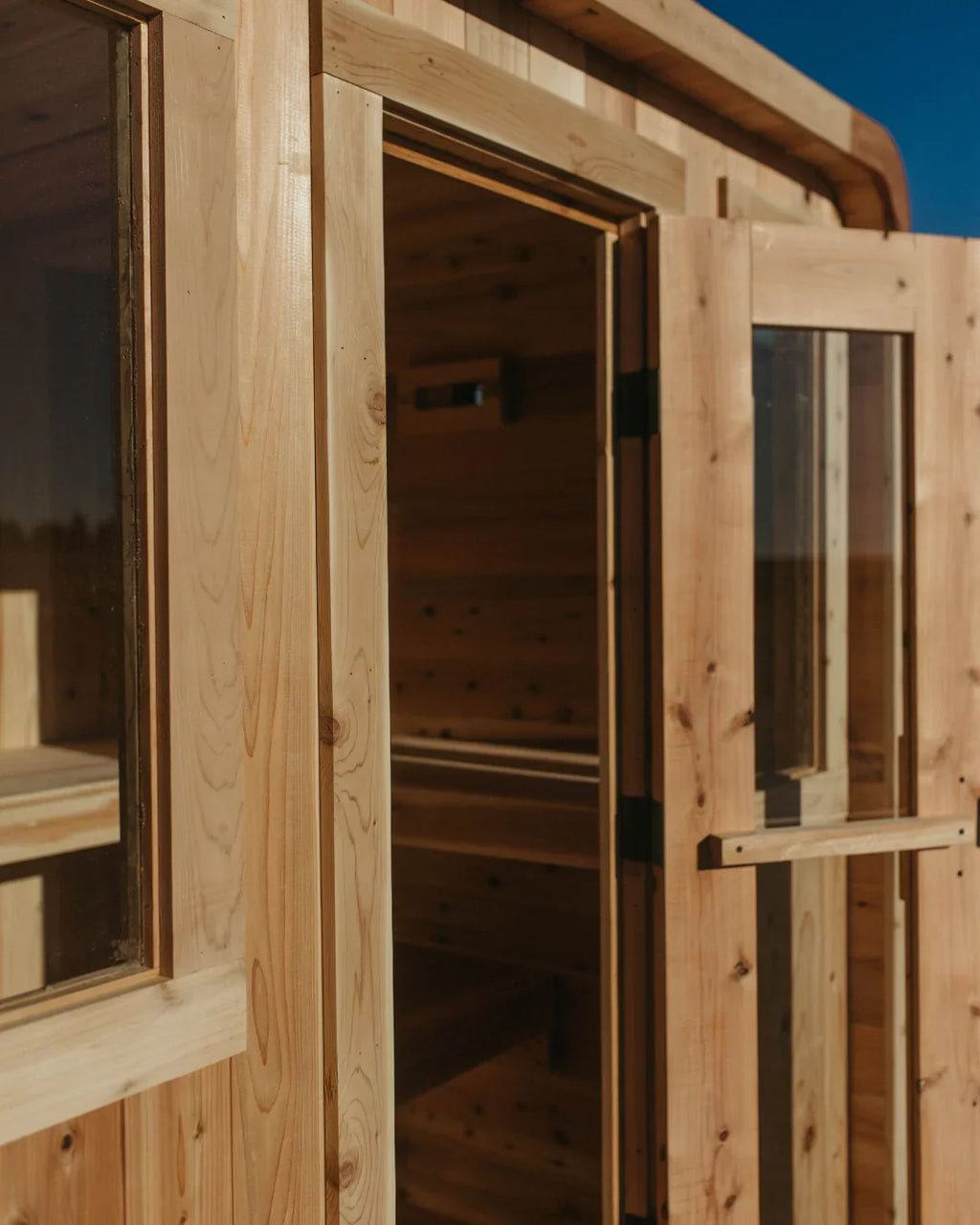 Sweat Kingdom USA Made 6 Person Sweat Cabin Deluxe Indoor/Outdoor Traditional Sauna | SK-CABIN-DELUXE-6P