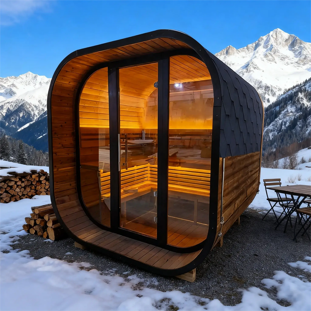 Anyi 4-6 Person Outdoor Traditional Cube Sauna