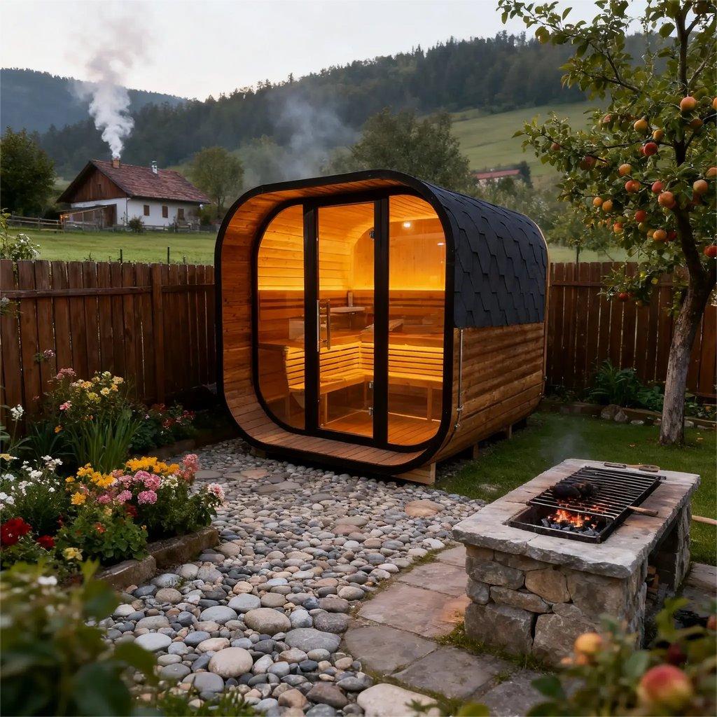 Anyi 4-6 Person Outdoor Traditional Cube Sauna