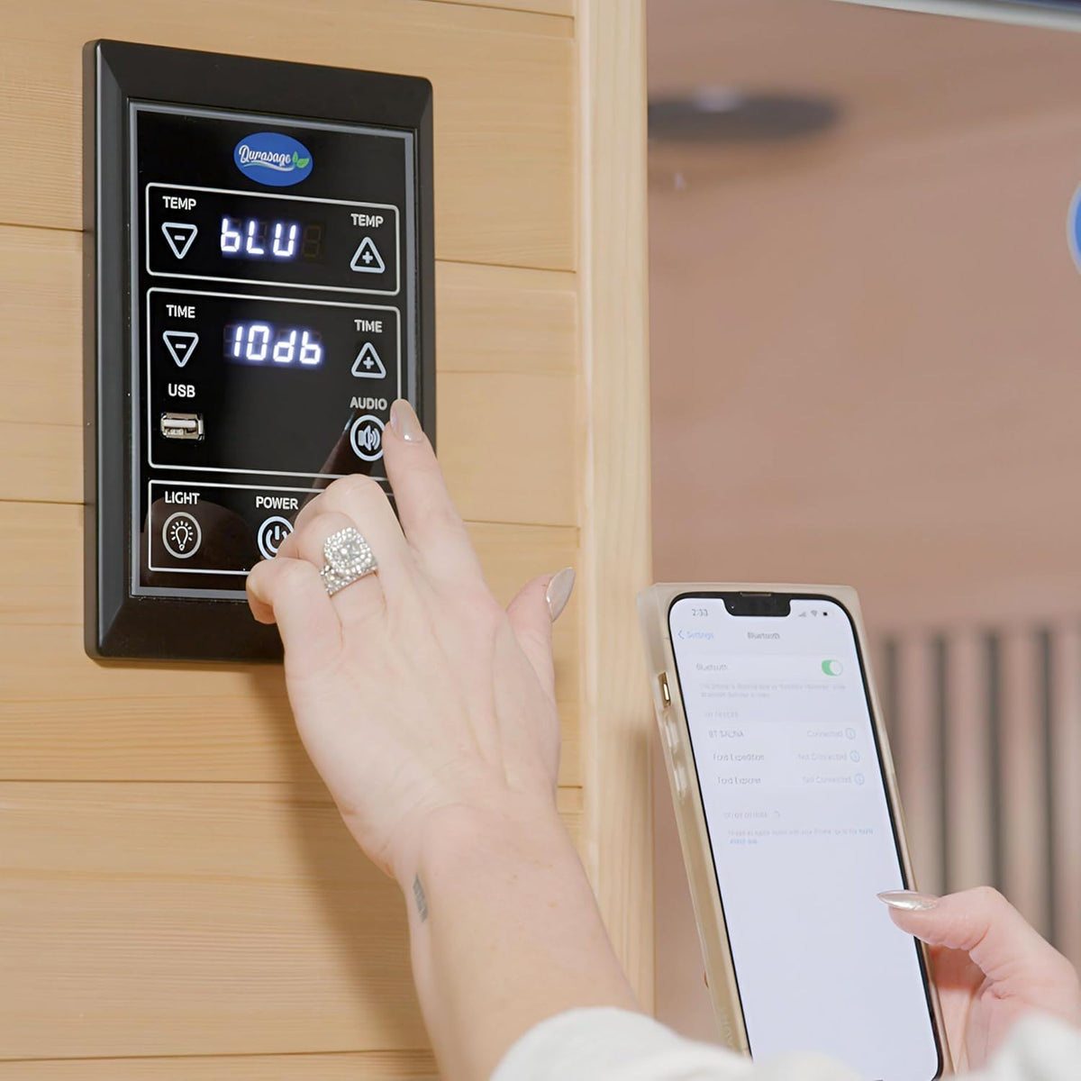 Durasage 2-Person Low EMF FAR Indoor Infrared Sauna | DWS-BS-6202