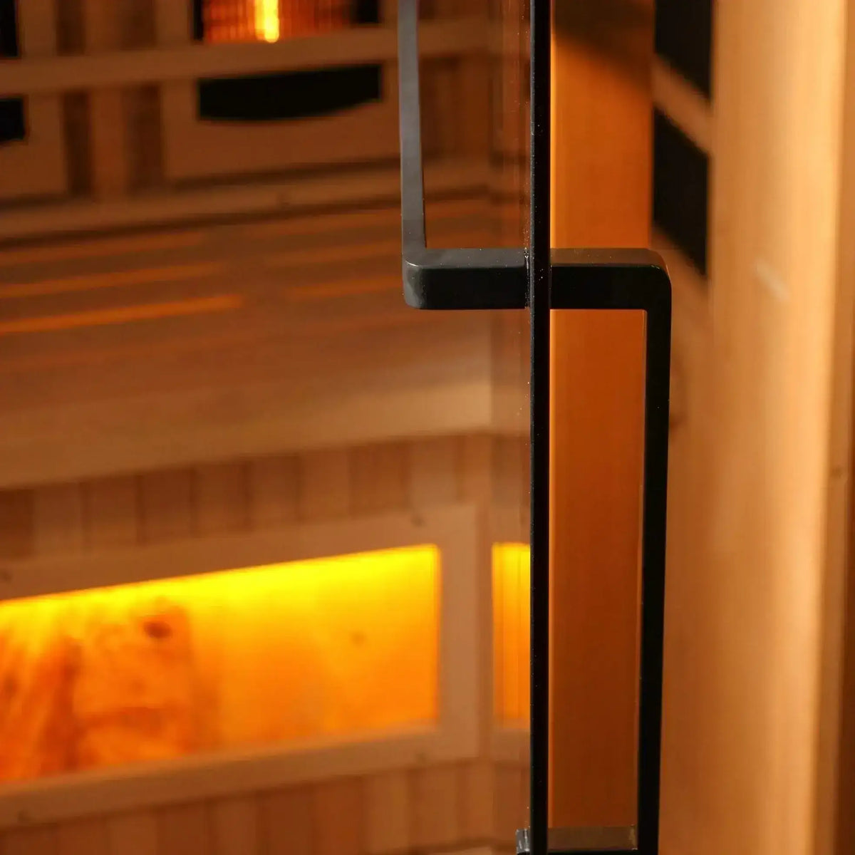 Golden Designs 1-2 Person Full Spectrum Near Zero EMF Indoor Infrared Sauna + Red Light Therapy & Himalayan Salt Bar | GDI-8010-03