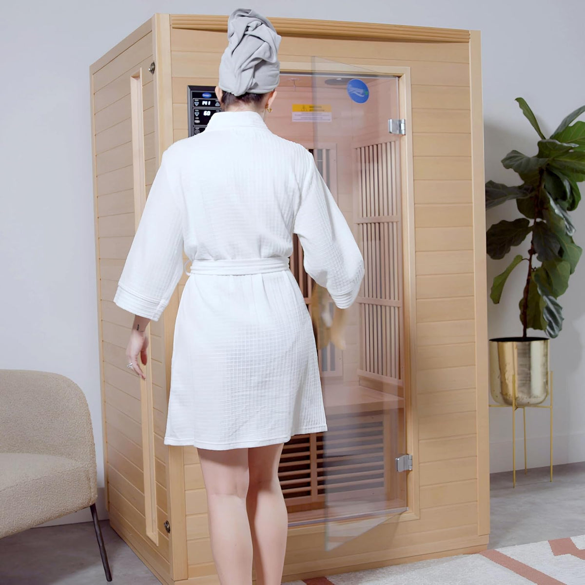 Durasage 2-Person Low EMF FAR Indoor Infrared Sauna | DWS-BS-6202