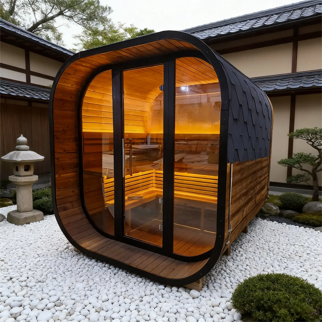 Anyi 4-6 Person Outdoor Traditional Cube Sauna