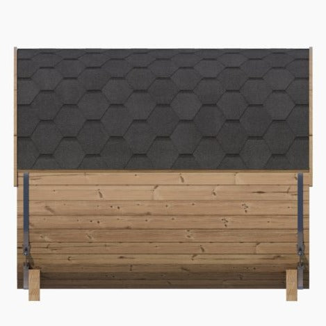 SaunaLife 6 Person 7' Long Outdoor Traditional Barrel Sauna w/ Rear Window | Ergo Model E8W