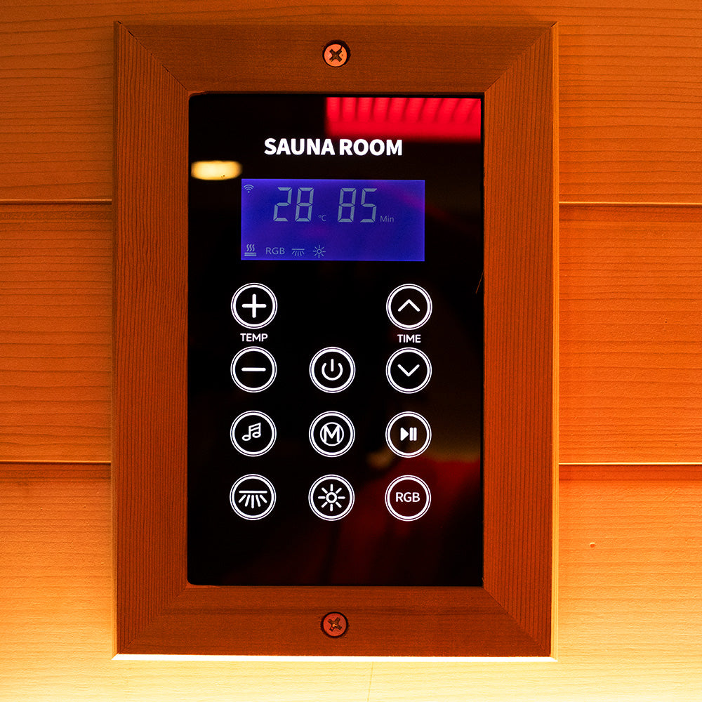 Wizzisaunas S03 3-Person Full Spectrum Near Zero EMF Indoor Infrared Sauna + Medical-Grade Red Light Therapy