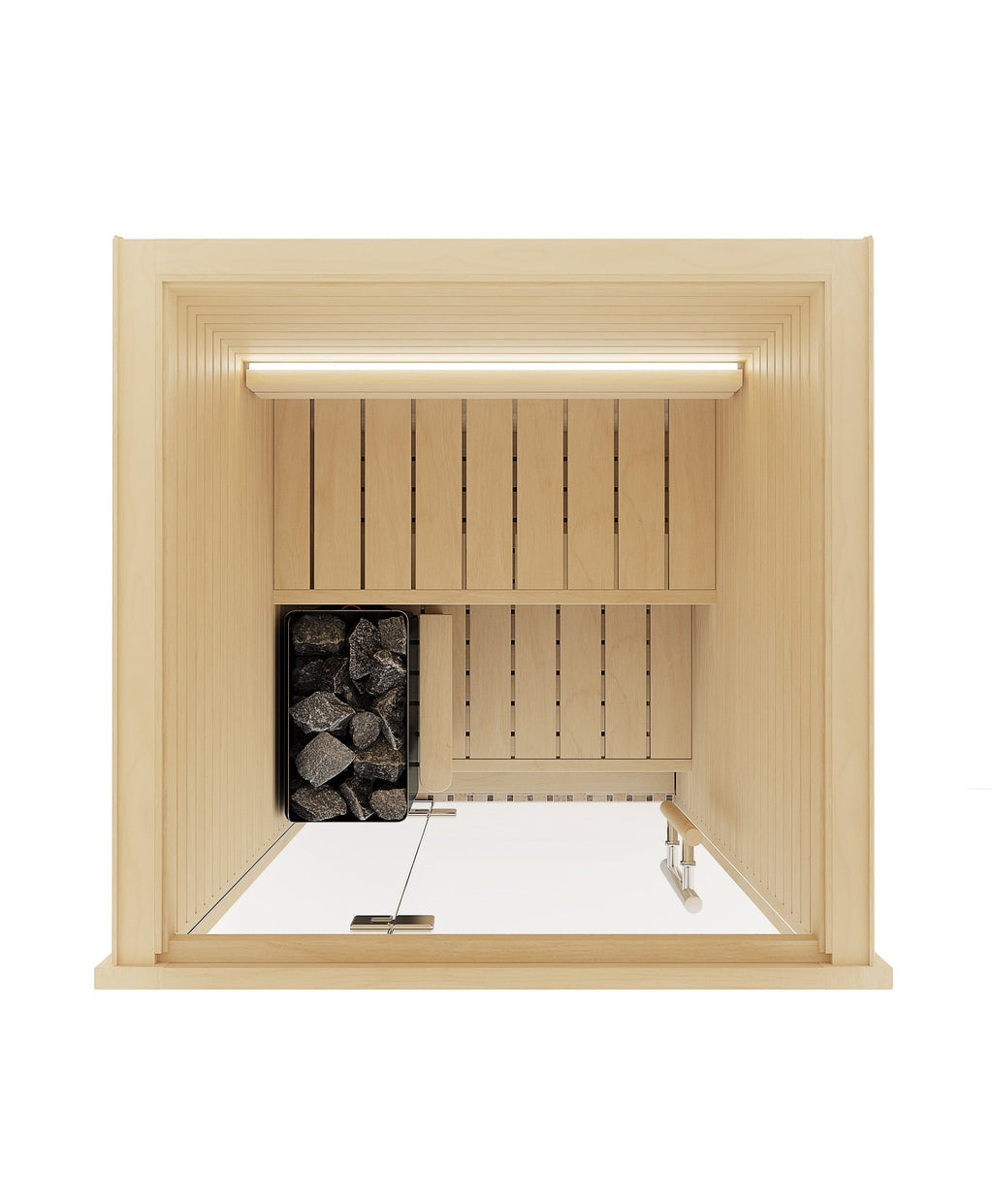 Auroom Cala Glass Mini 1-Person Traditional Indoor Sauna