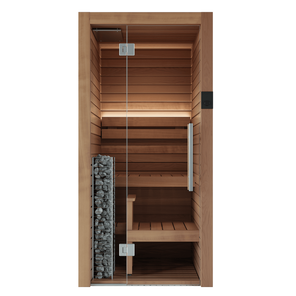 Auroom Cala Glass Mini 1-Person Traditional Indoor Sauna