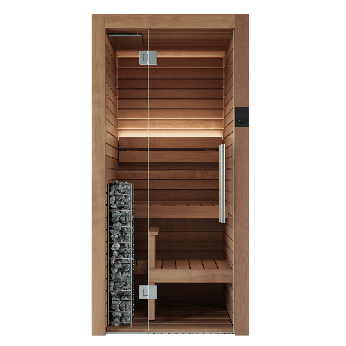 Auroom Cala Glass Mini 1-Person Traditional Indoor Sauna