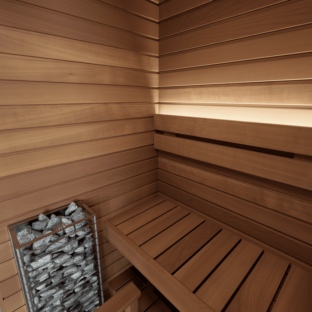 Auroom Cala Glass Mini 1-Person Traditional Indoor Sauna