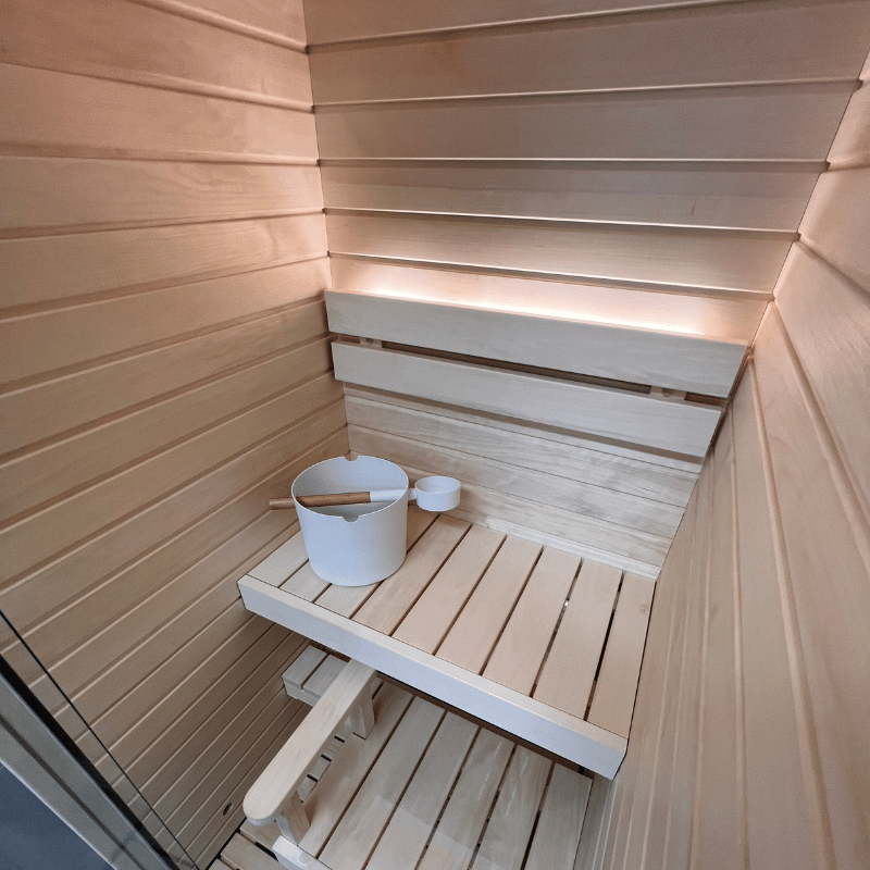 Auroom Cala Glass Mini 1-Person Traditional Indoor Sauna
