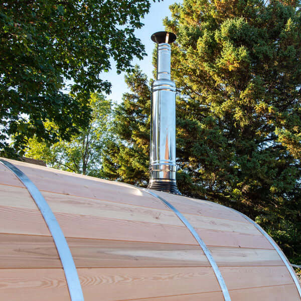 Dundalk Leisurecraft Canadian Timber 6 Person Tranquility Outdoor Traditional Barrel Sauna | CTC2345